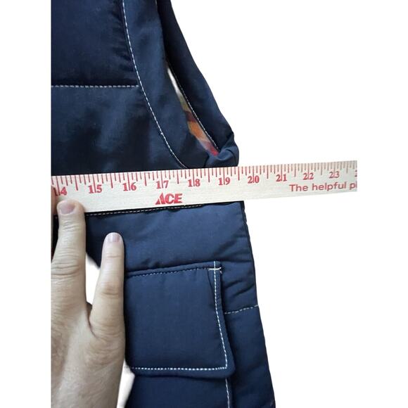 Toad & Co Men’s Forester Pass Vest,‎ Quilted navy Flannel Plaid Medium Small - Picture 3 of 10